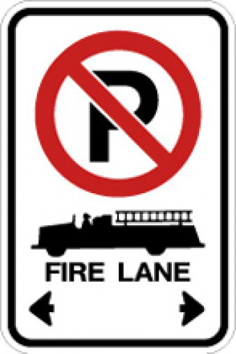 Fire lane sign